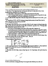 Đề thi môn học Hóa học khối 10 năm 2015